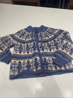 Vintage hand knit Child’s sweater jacket